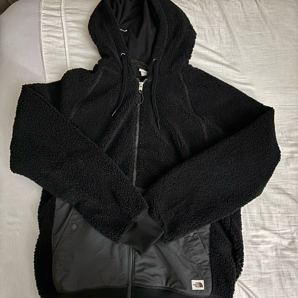 The North Face Gray Jacket with Logo Patch